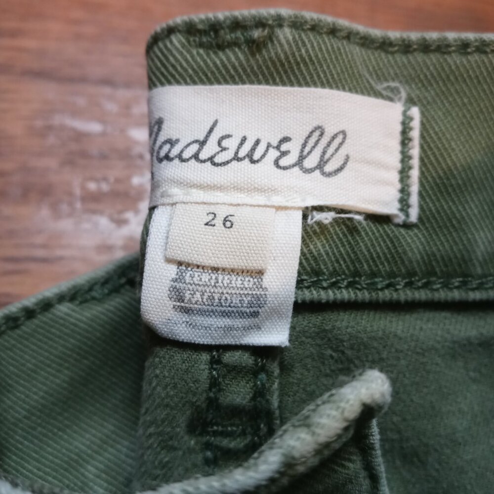 MADEWELL the perfect vintage fatigue shorts in desert olive (sz26) - Picture 10 of 14